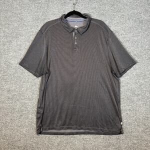 Tommy Bahama Shirt Mens 2XL XXL Gray Polo Tencel Modal Faded Wash Stretch